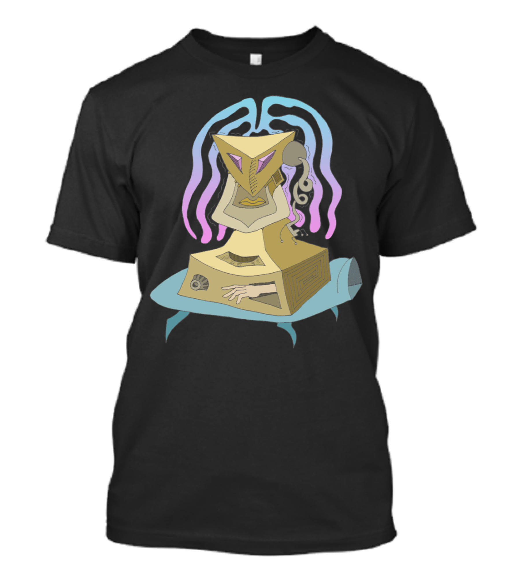 DJ Bot Retro Futuristic Robot Mixing Console T-Shirt