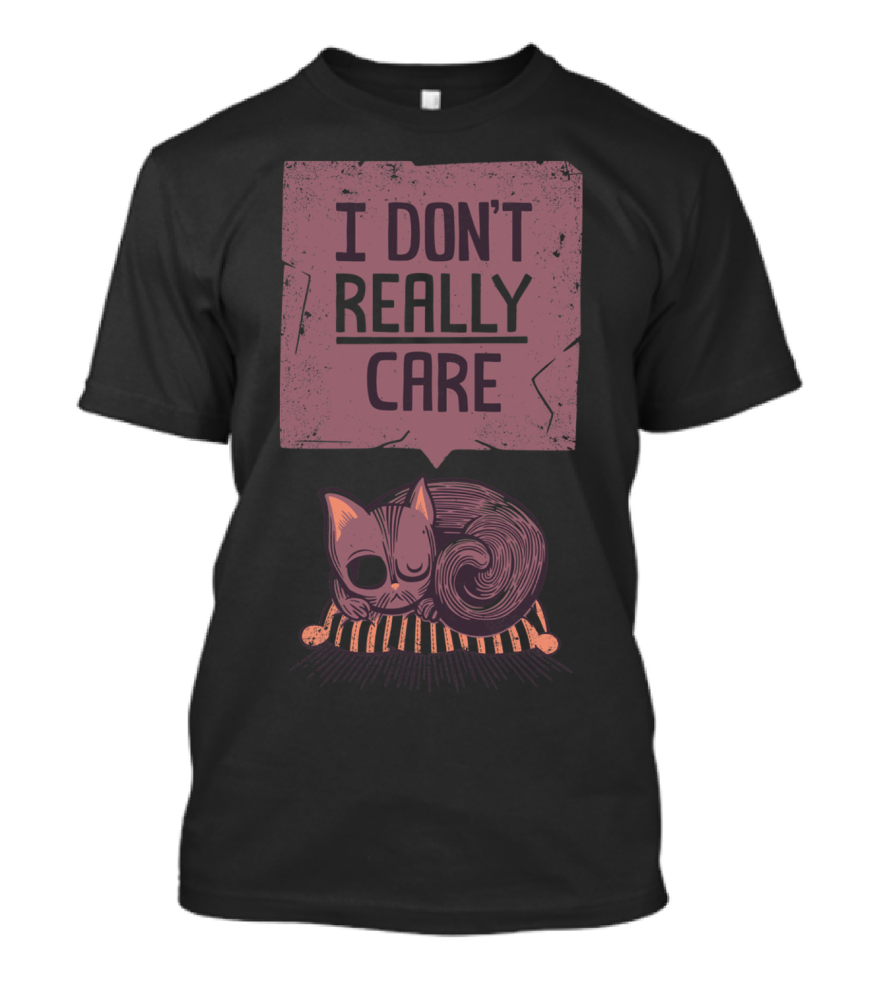 I Don't Really Care Sleeping Cat T-Shirt