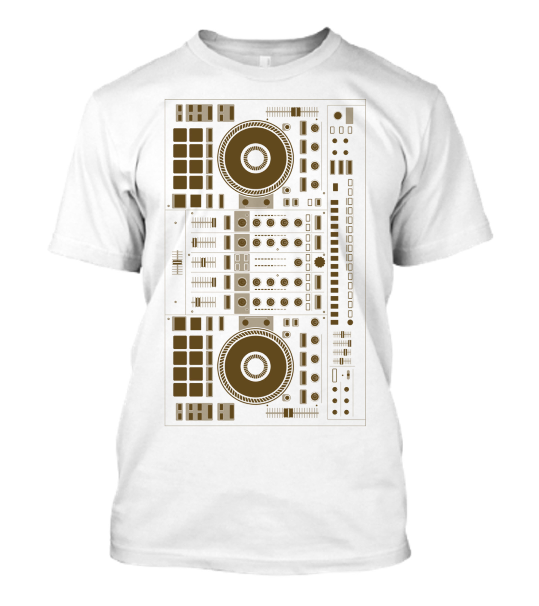 DJ Brown Turntable Deck T-Shirt