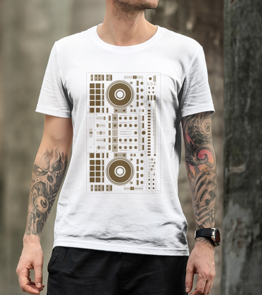DJ Brown Turntable Deck T-Shirt