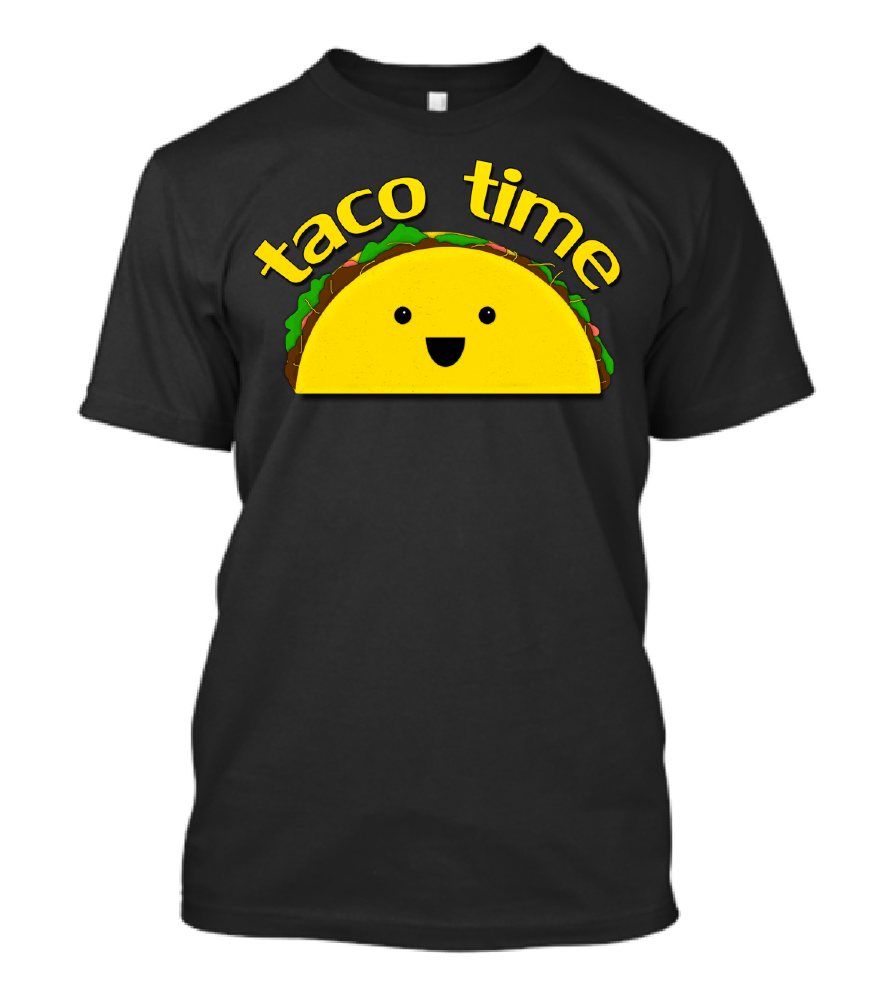Taco Time Smiling Taco Face With Colorful Ingredients T-Shirt
