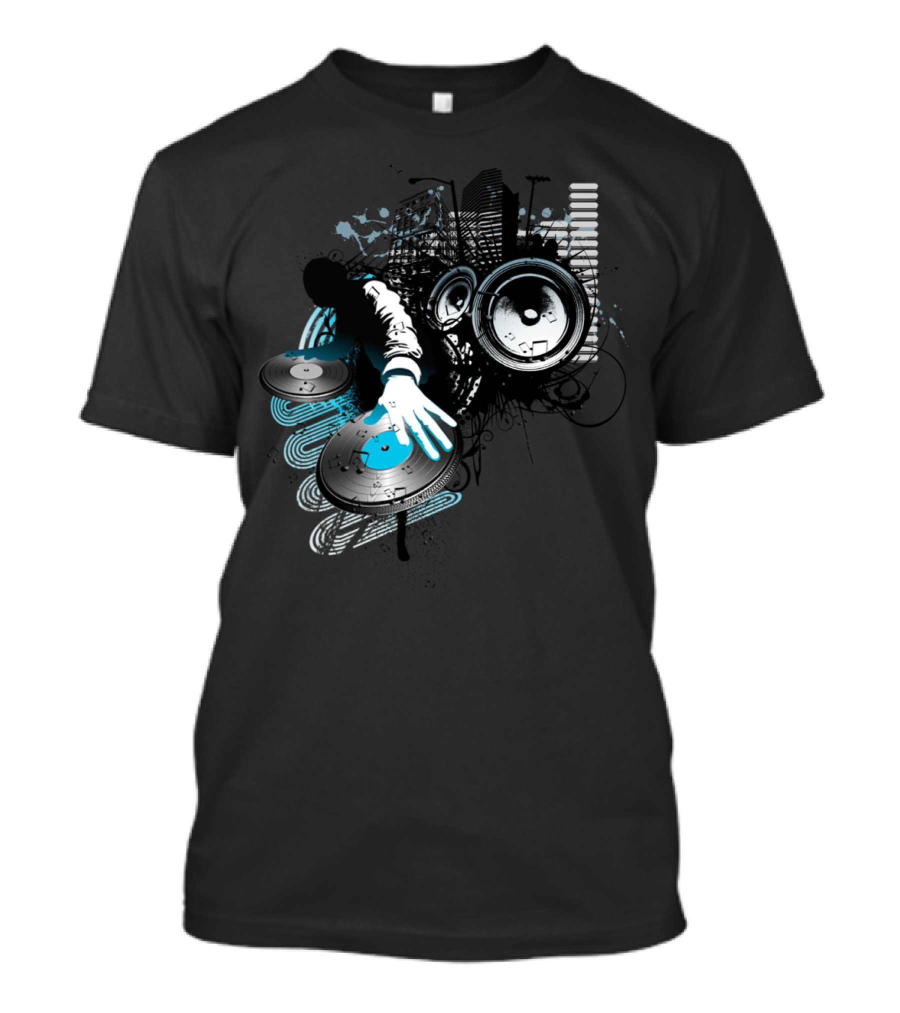 DJ City Beats Urban Turntable Speaker Vibes T-Shirt