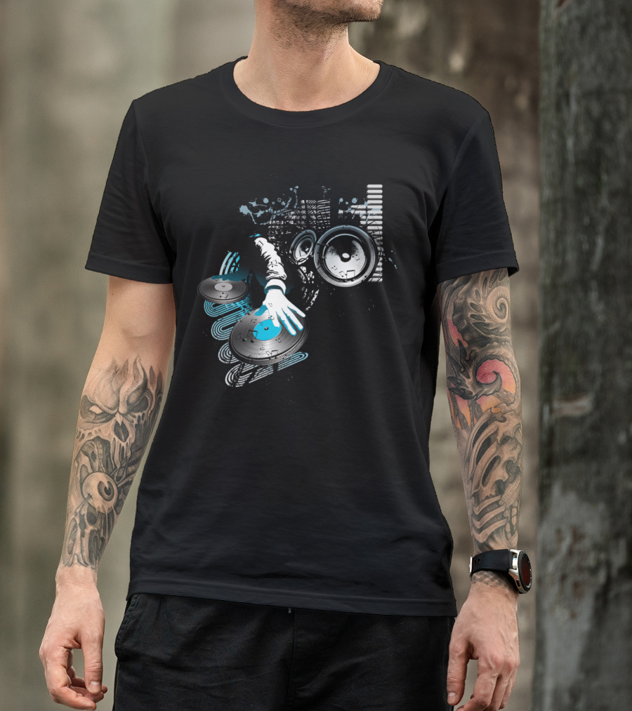 DJ City Beats Urban Turntable Speaker Vibes T-Shirt