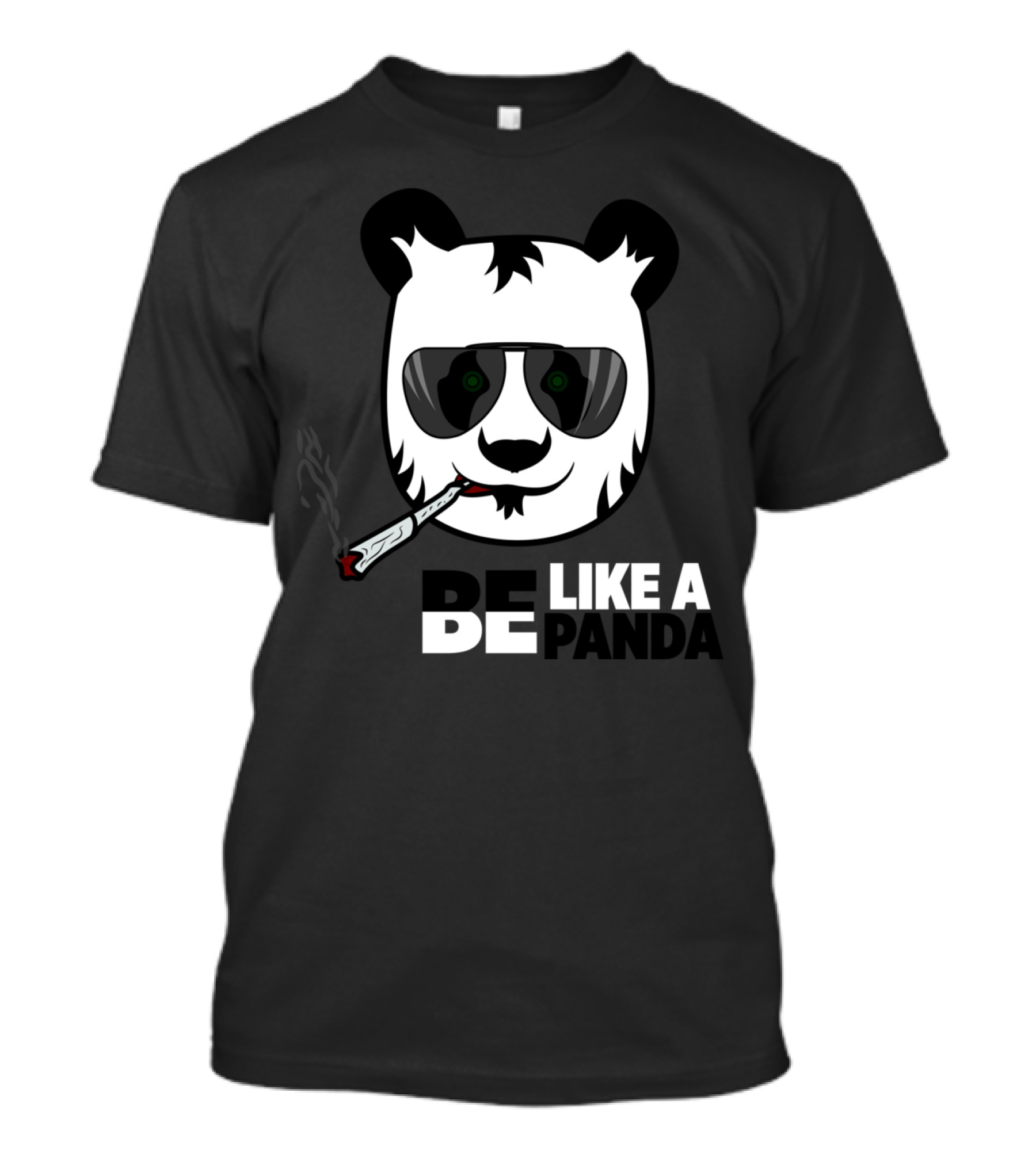 Be Like A Panda Cool Panda Smoking Shades T-Shirt