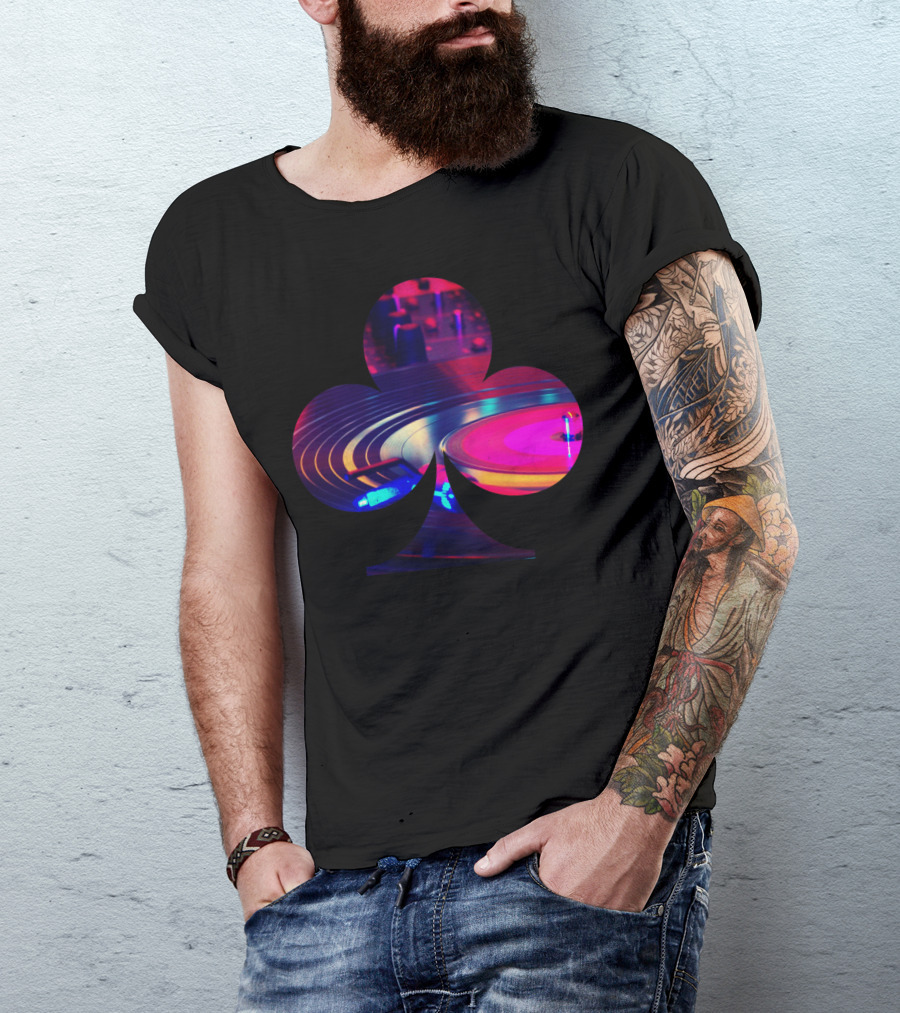 Dj Club Vinyl Turntable Inside Club T-Shirt