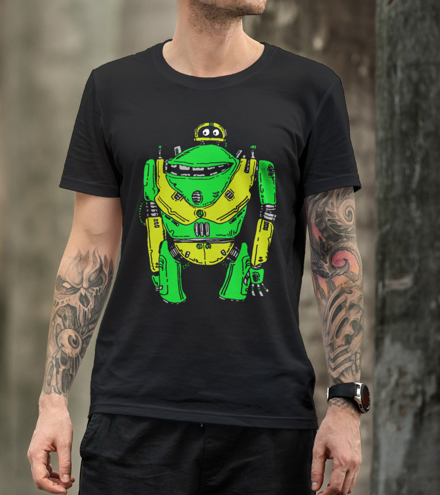 Bob The Bot Yellow And Green Robot T-Shirt