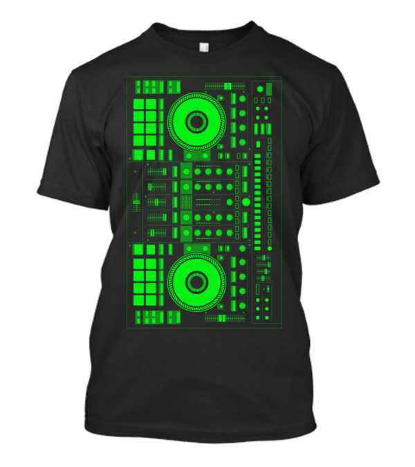 DJ Green Neon Turntable Controller T-Shirt