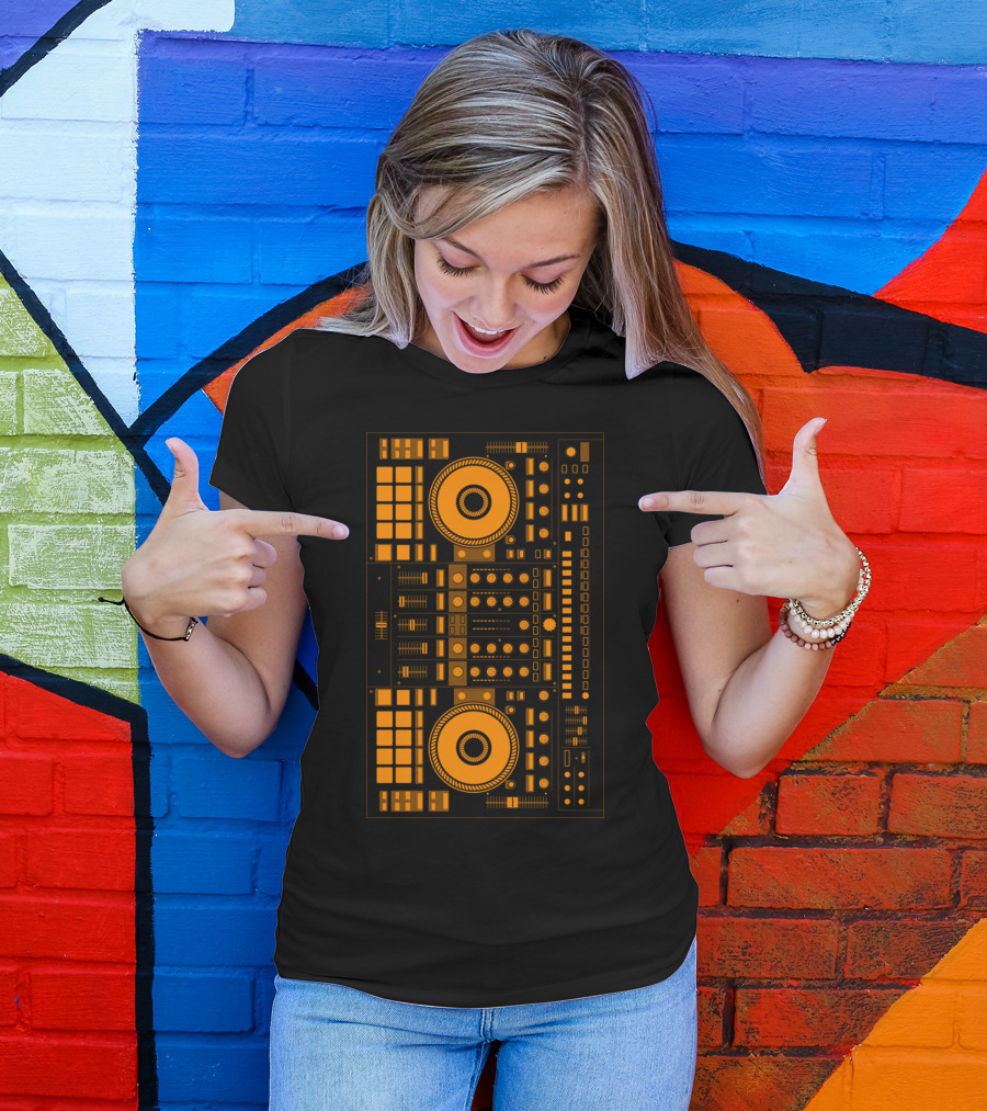 DJ Orange Mixer Deck T-Shirt