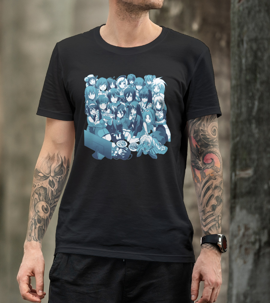 Anime Night Group Watching Session With Snacks And Television T-Shirt