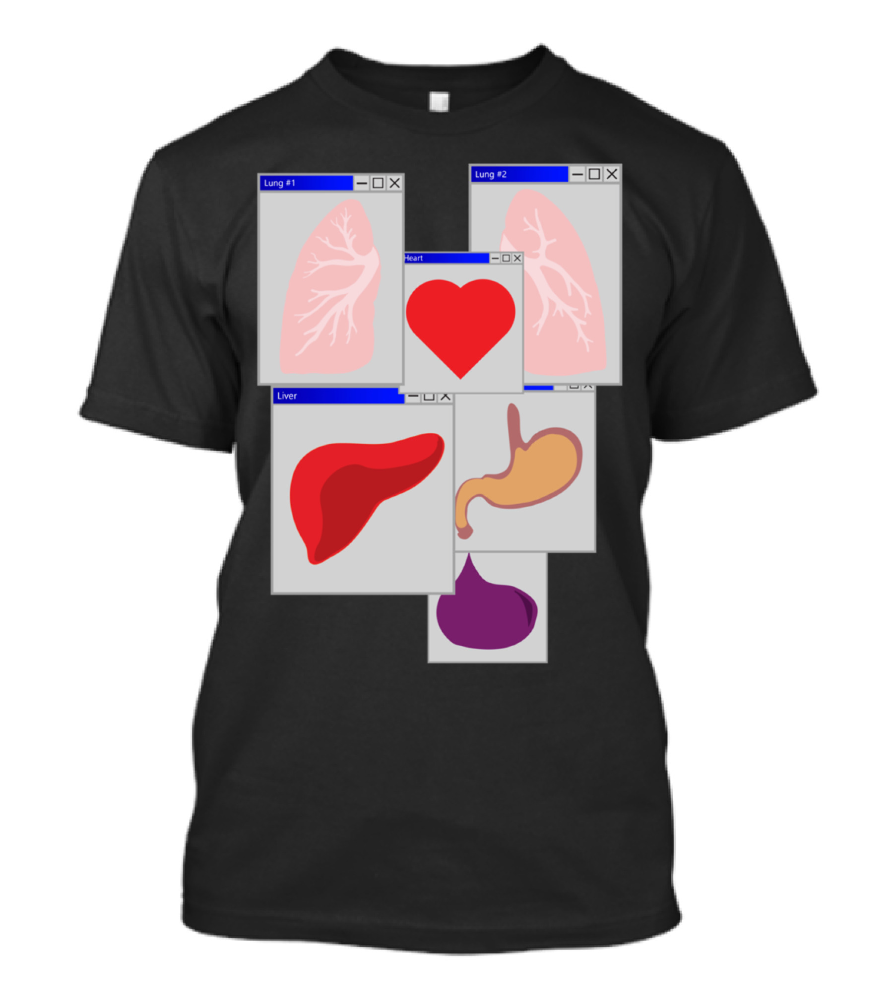 Lung Heart Liver Stomach Body Desktop T-Shirt