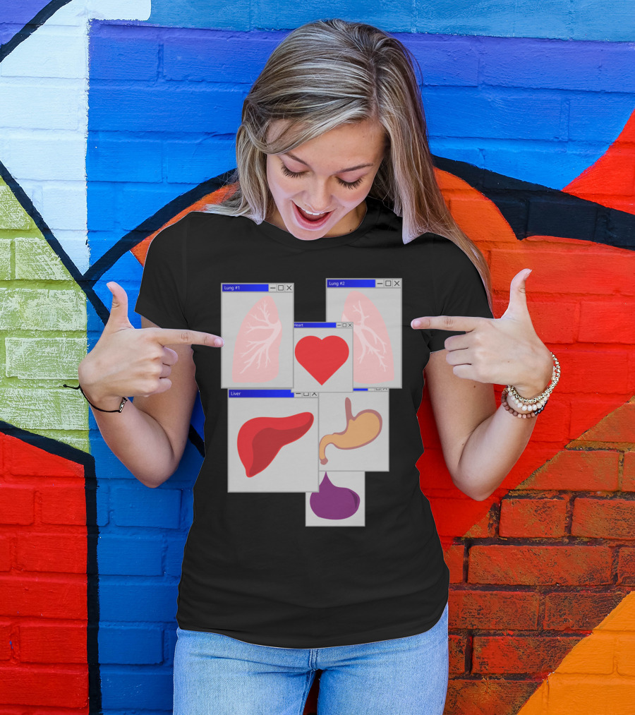 Lung Heart Liver Stomach Body Desktop T-Shirt