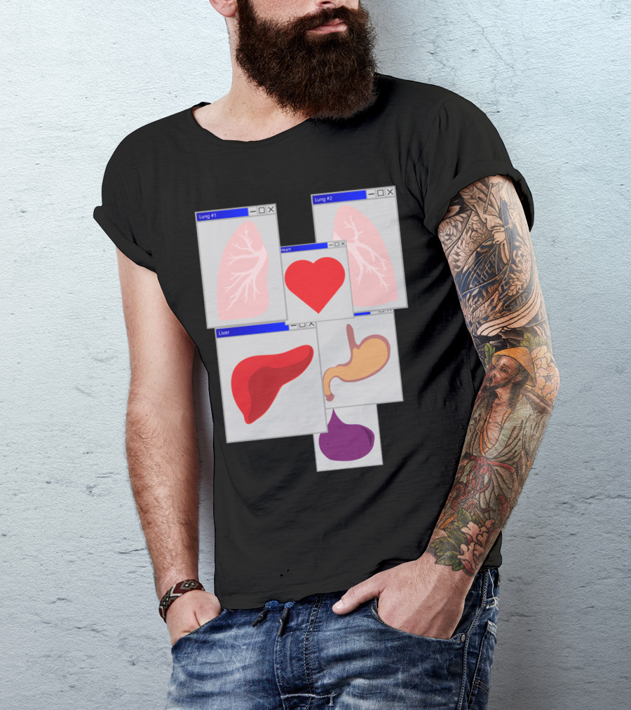 Lung Heart Liver Stomach Body Desktop T-Shirt