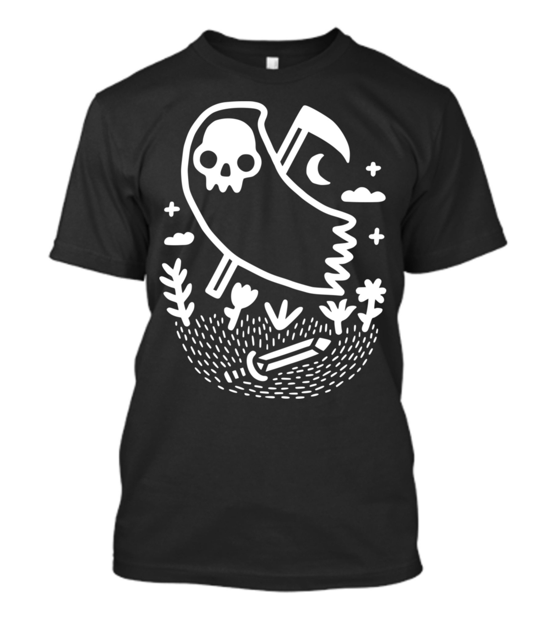 Another Grim Night Under The Crescent Moon With Scythe And Sword T-Shirt
