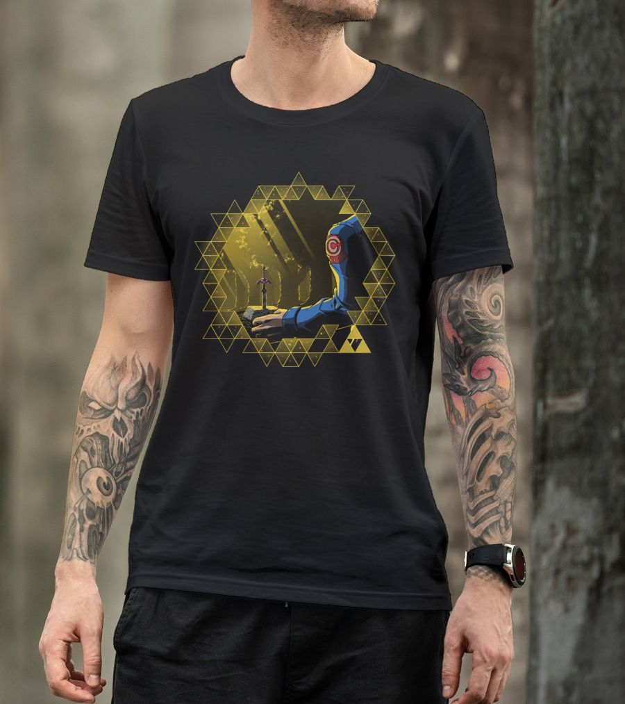 Hero Of Time Chronicles: Geometric Sword Quest Fusion T-Shirt