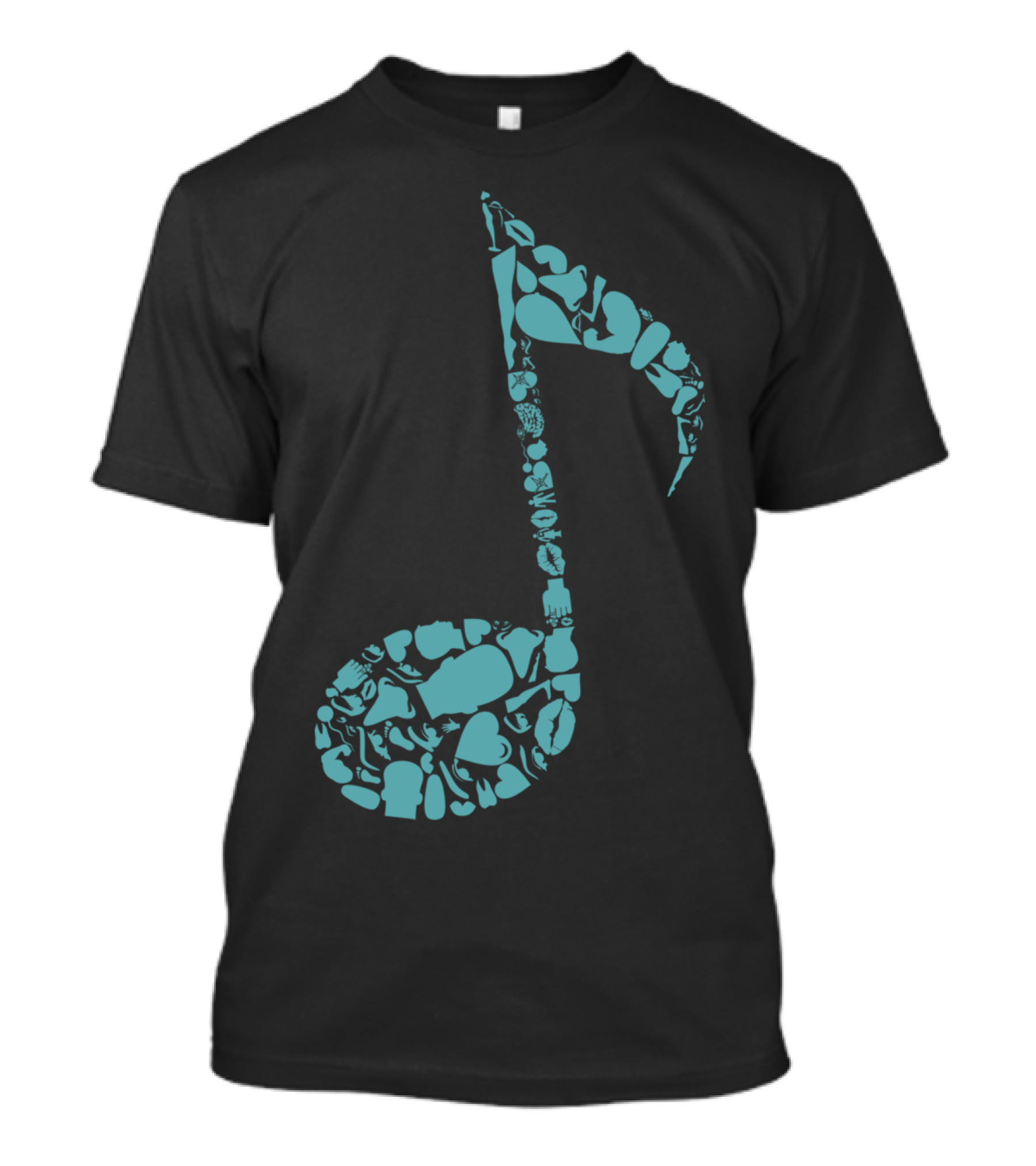 Body The Note Musical Anatomy T-Shirt