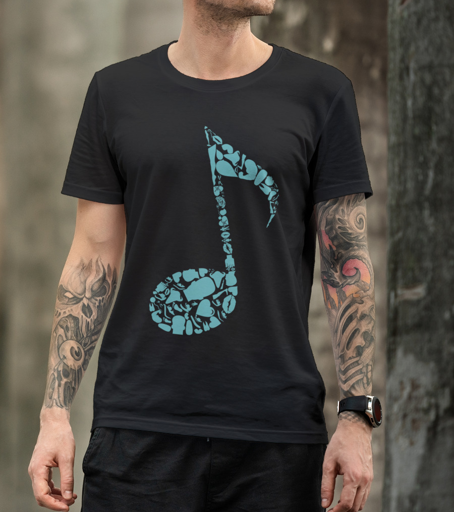 Body The Note Musical Anatomy T-Shirt