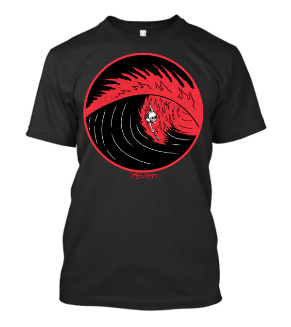 Bodysurfing After Death Skull Wave Jmack T-Shirt