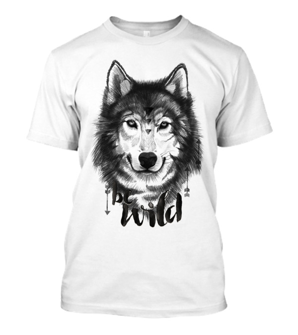 Be Wild Wolf Face Triangles Arrows T-Shirt