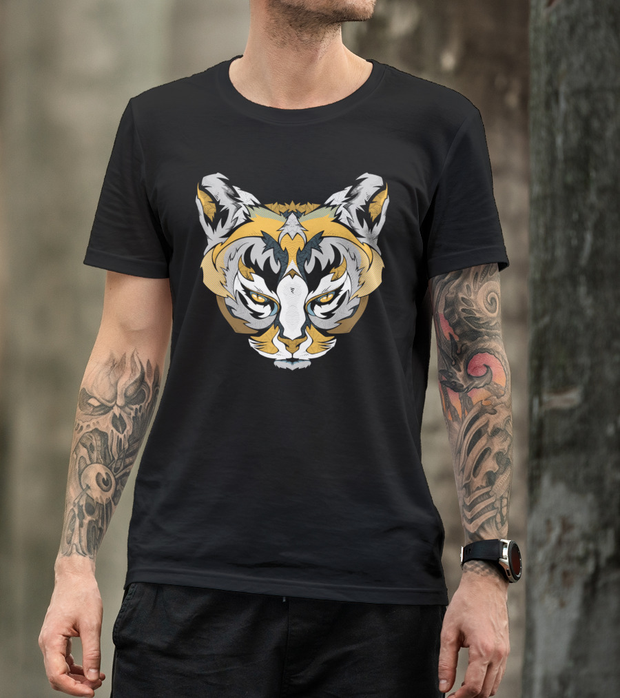 Cougar Face Geometric T-Shirt