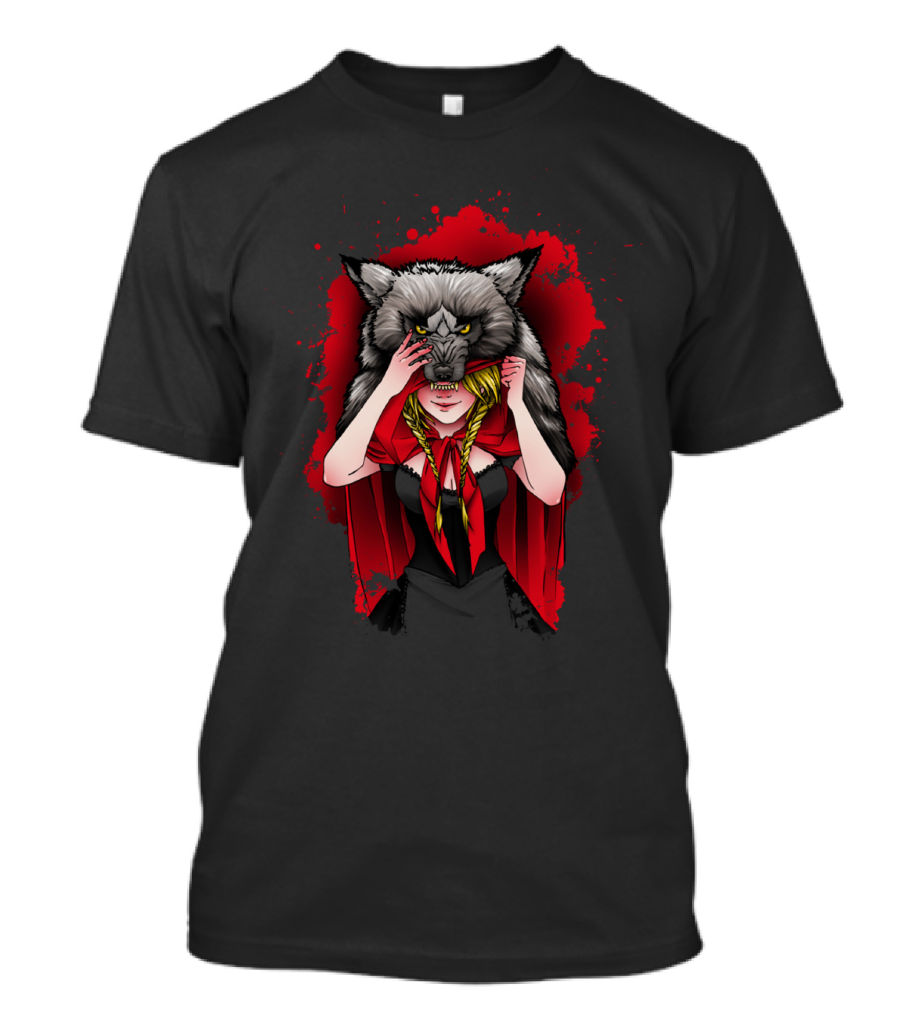 Another Version Of The Tale Little Red Riding Hood Wolf Mask T-Shirt