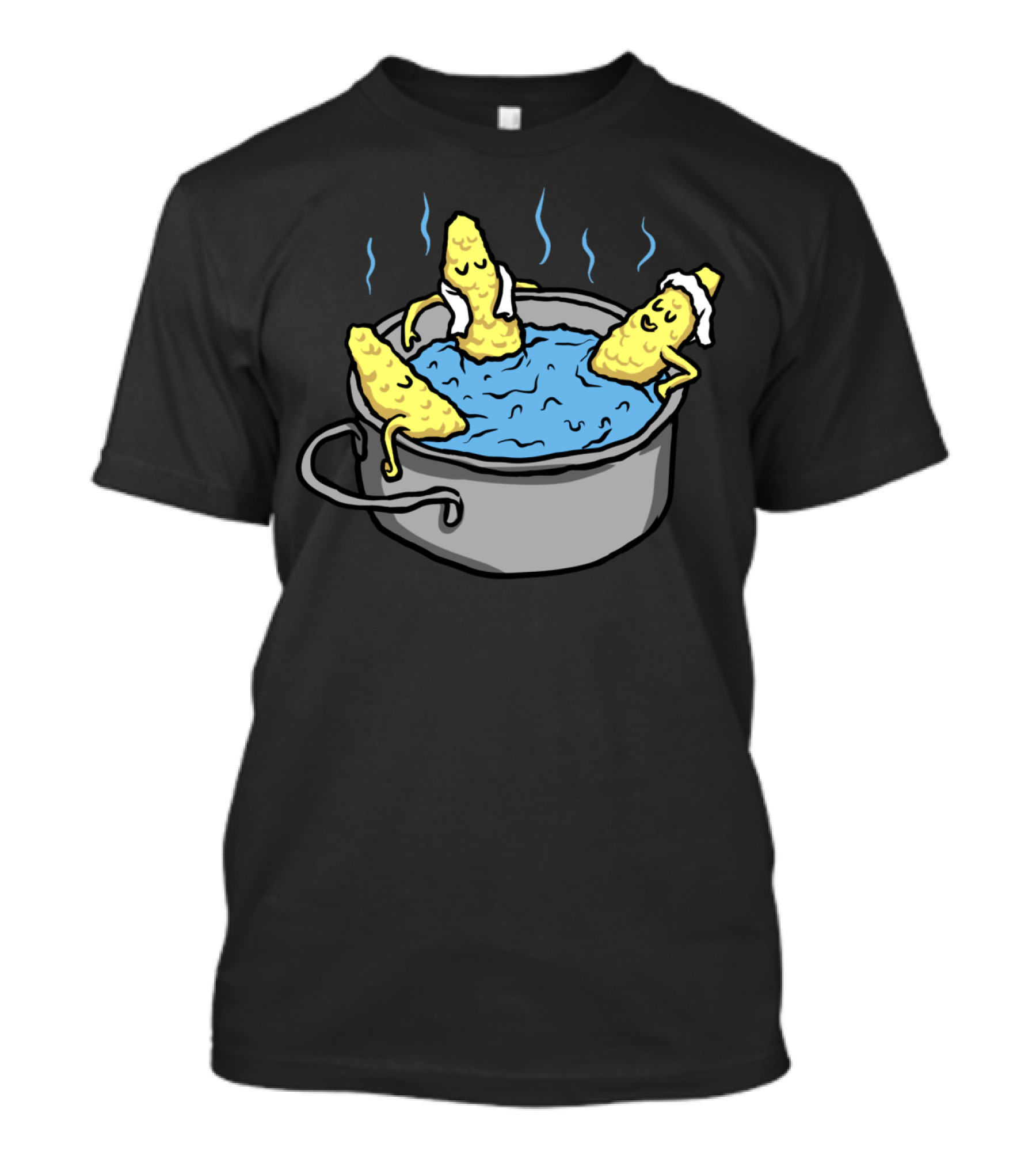 Boiled Corn Relaxing In Hot Tub Pot T-Shirt