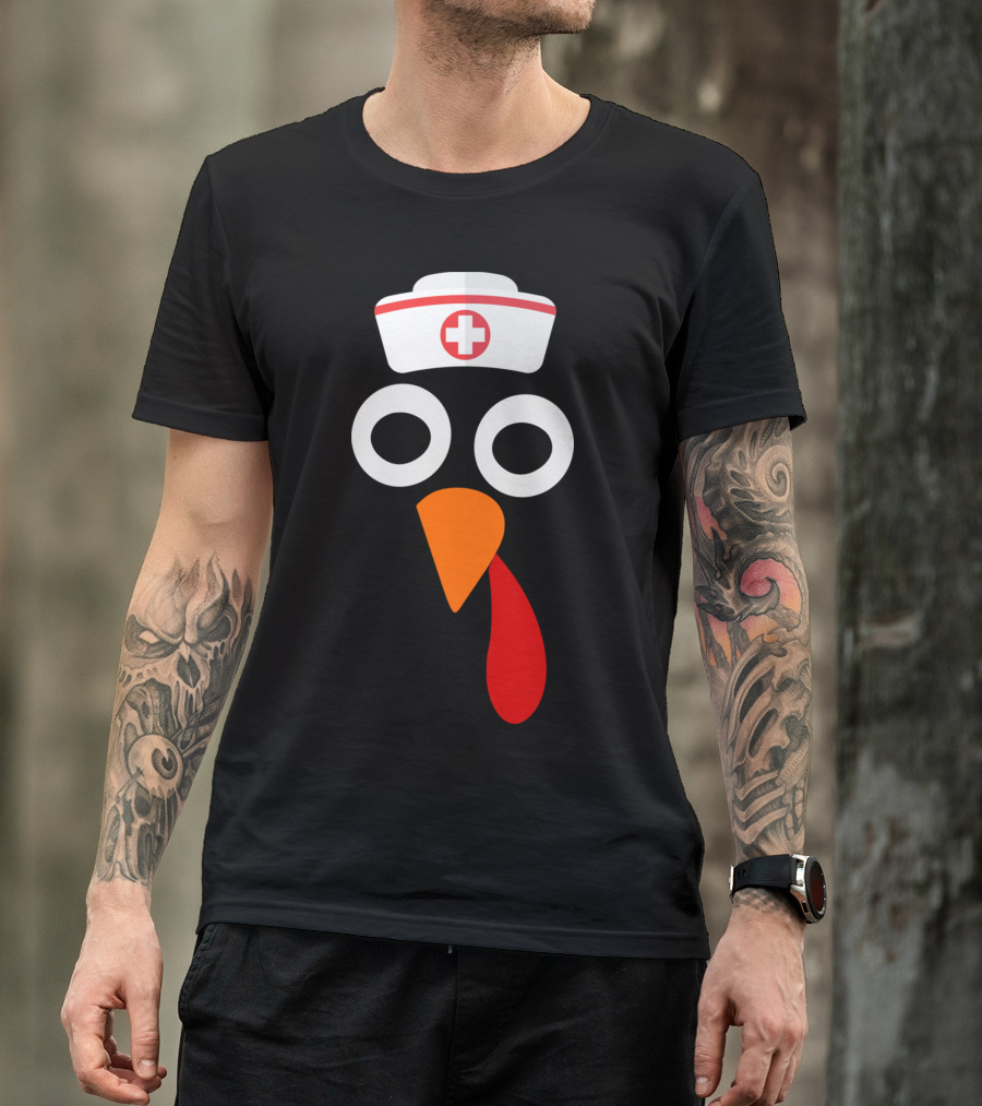 Turkey Nurse Hat Thanksgiving T-Shirt