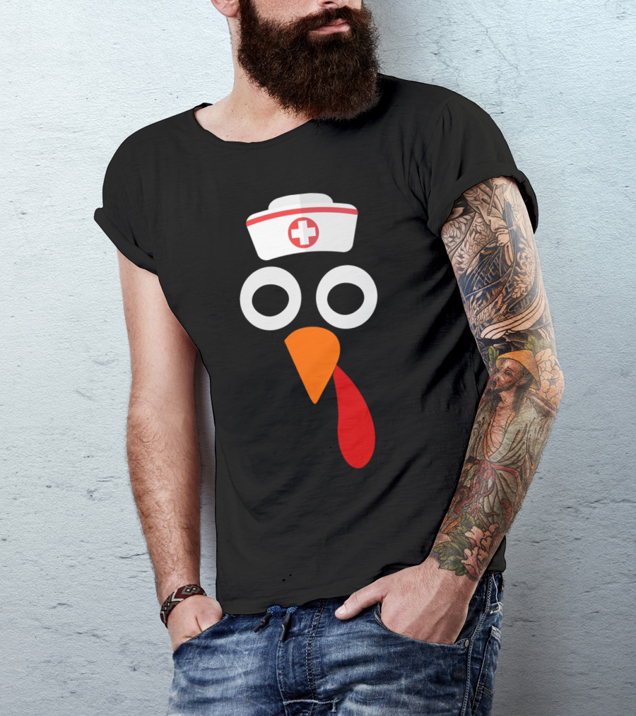 Turkey Nurse Hat Thanksgiving T-Shirt