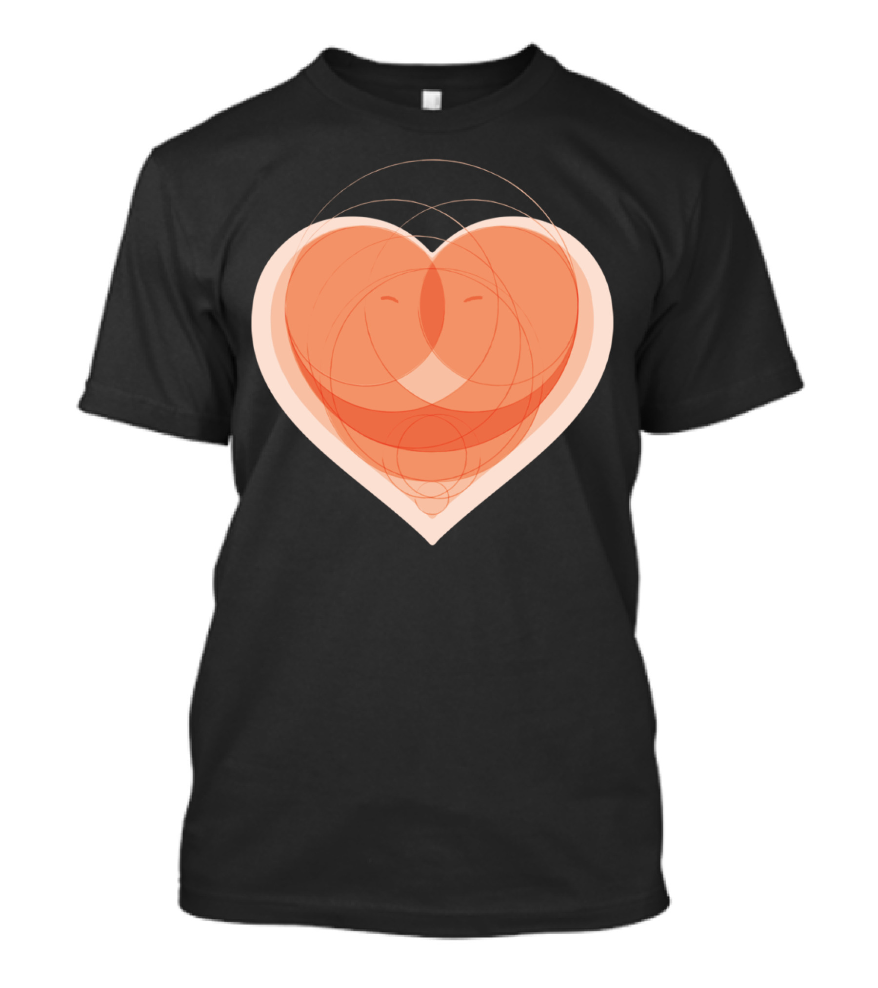 Couple Love Heart Embrace T-Shirt