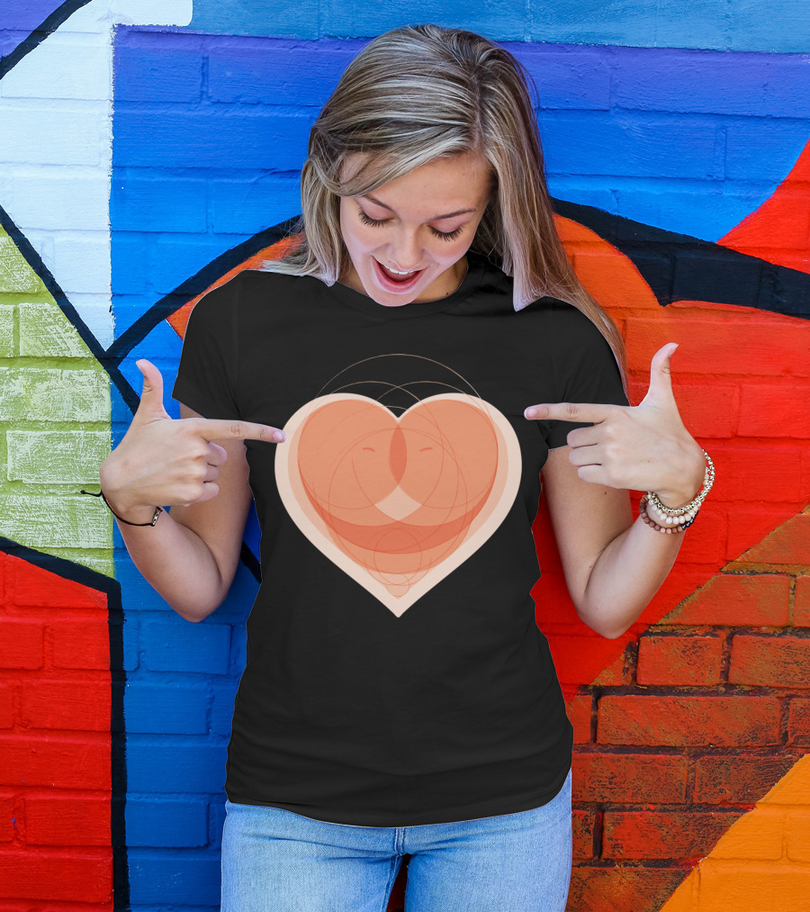 Couple Love Heart Embrace T-Shirt