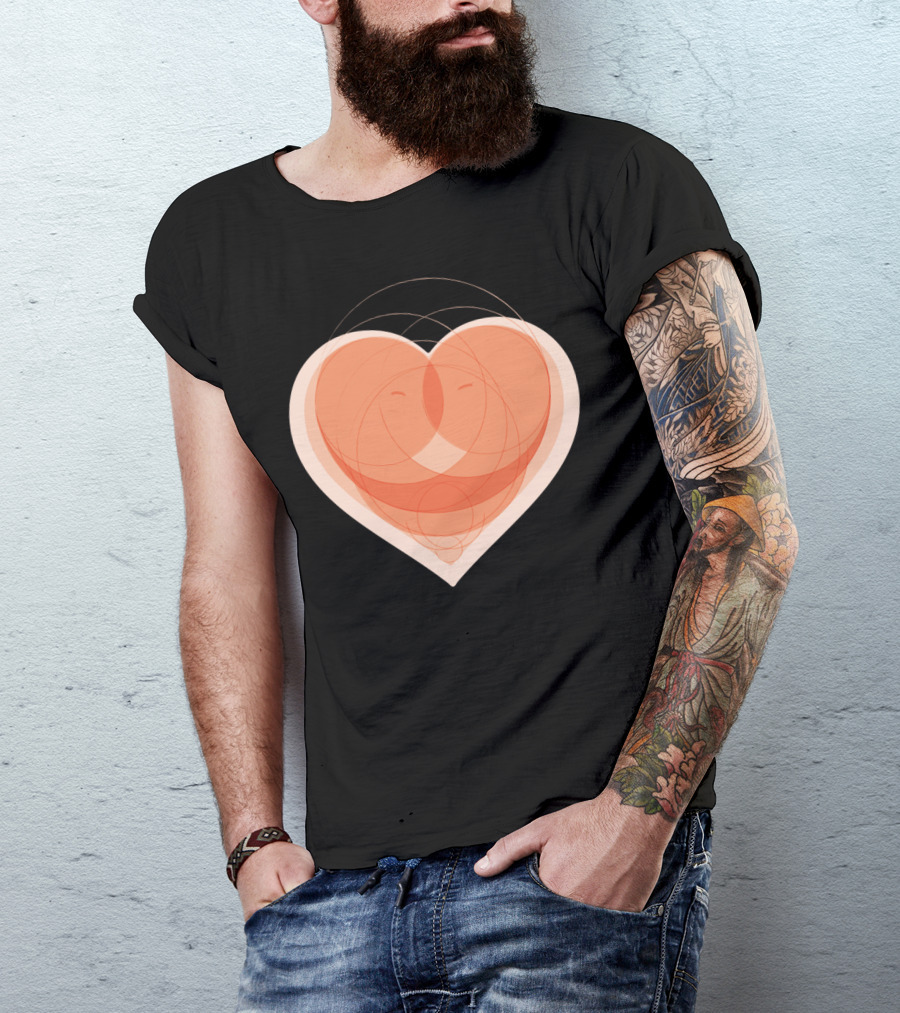 Couple Love Heart Embrace T-Shirt