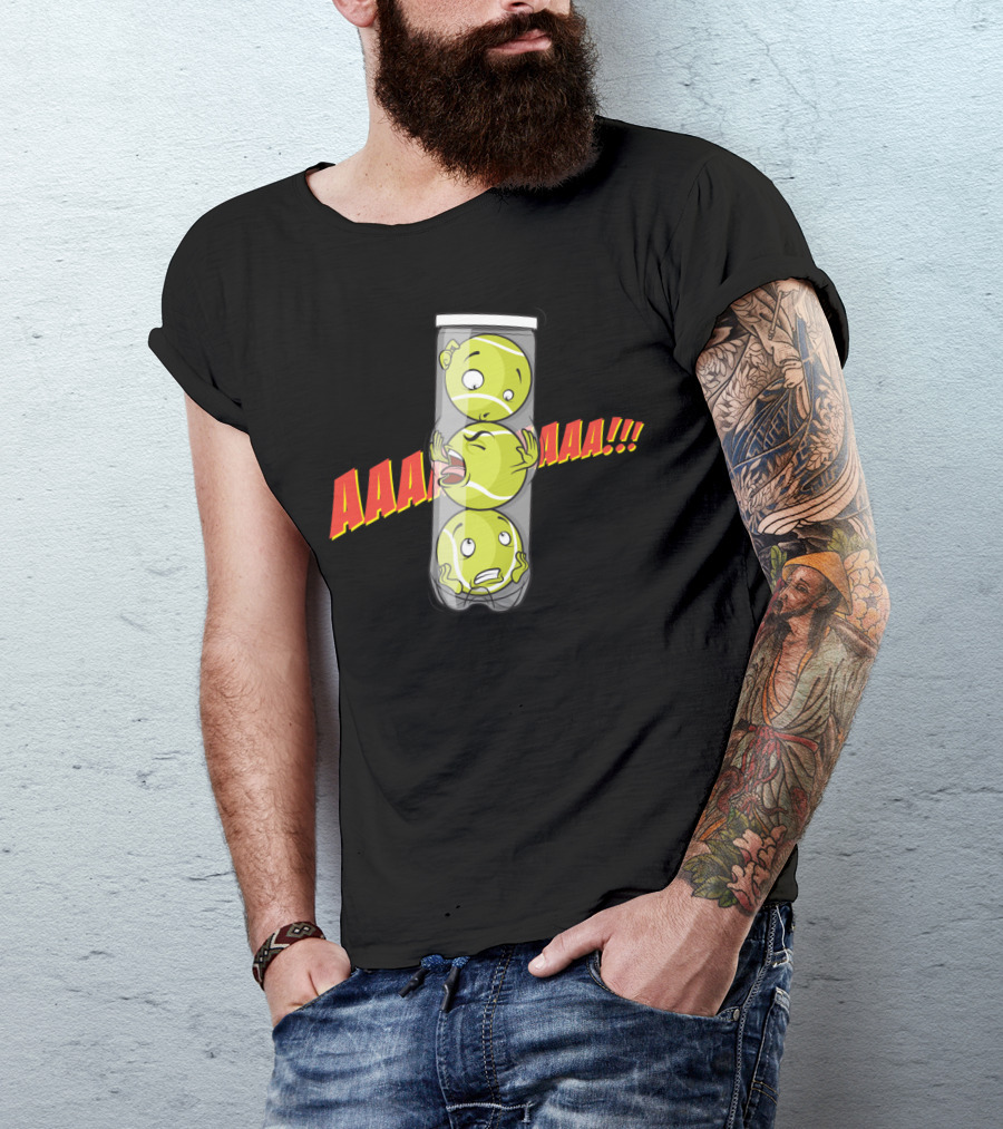 AAA Tennis Balls Panic Claustrophobia Reaction T-Shirt