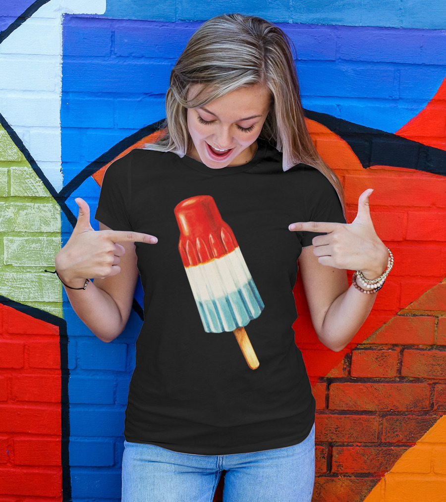 Bomb Pop Red White Blue Popsicle T-Shirt