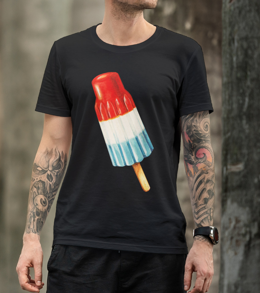 Bomb Pop Red White Blue Popsicle T-Shirt
