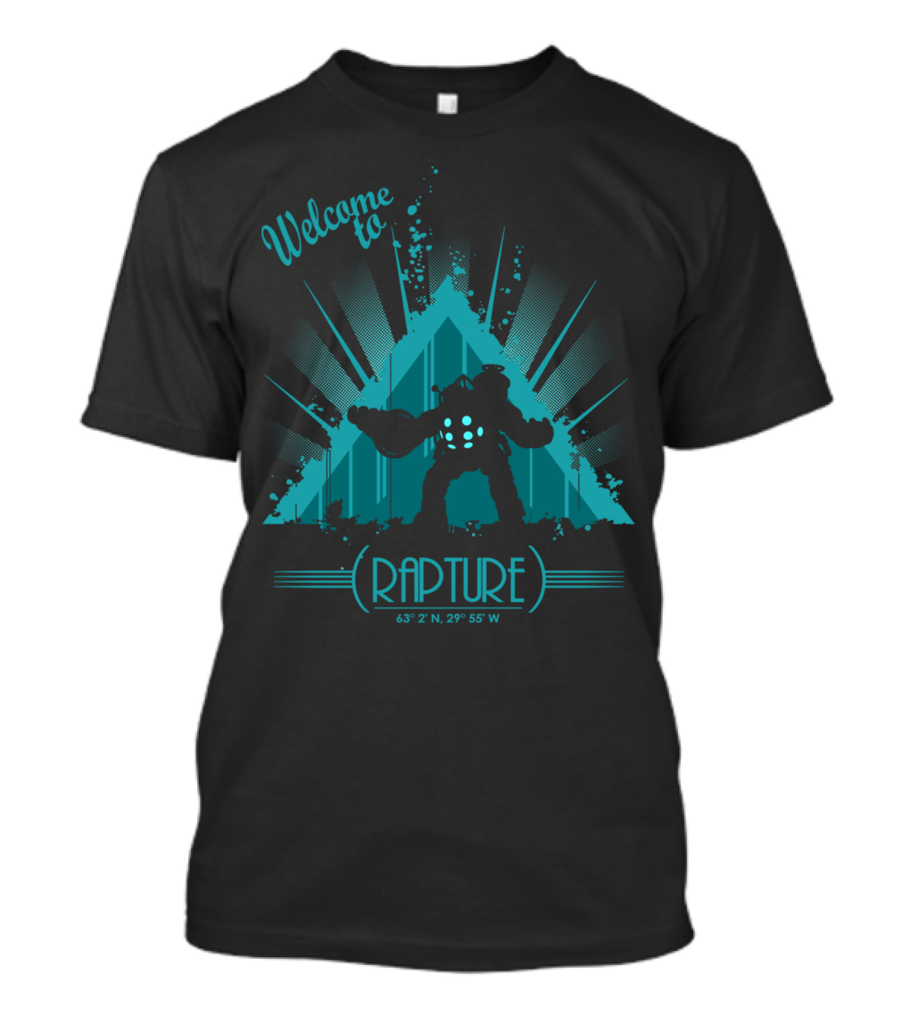 Welcome To Rapture 63° 2' N 29° 55' W T-Shirt