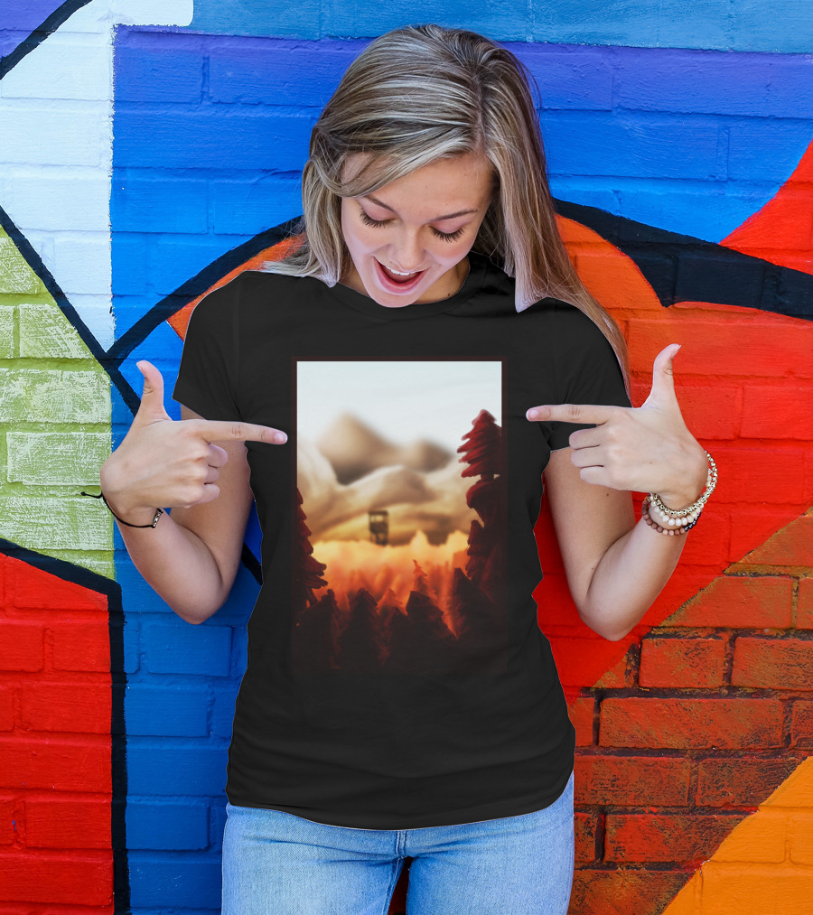 Fall Forest Scenic Mountain View Tower T-Shirt