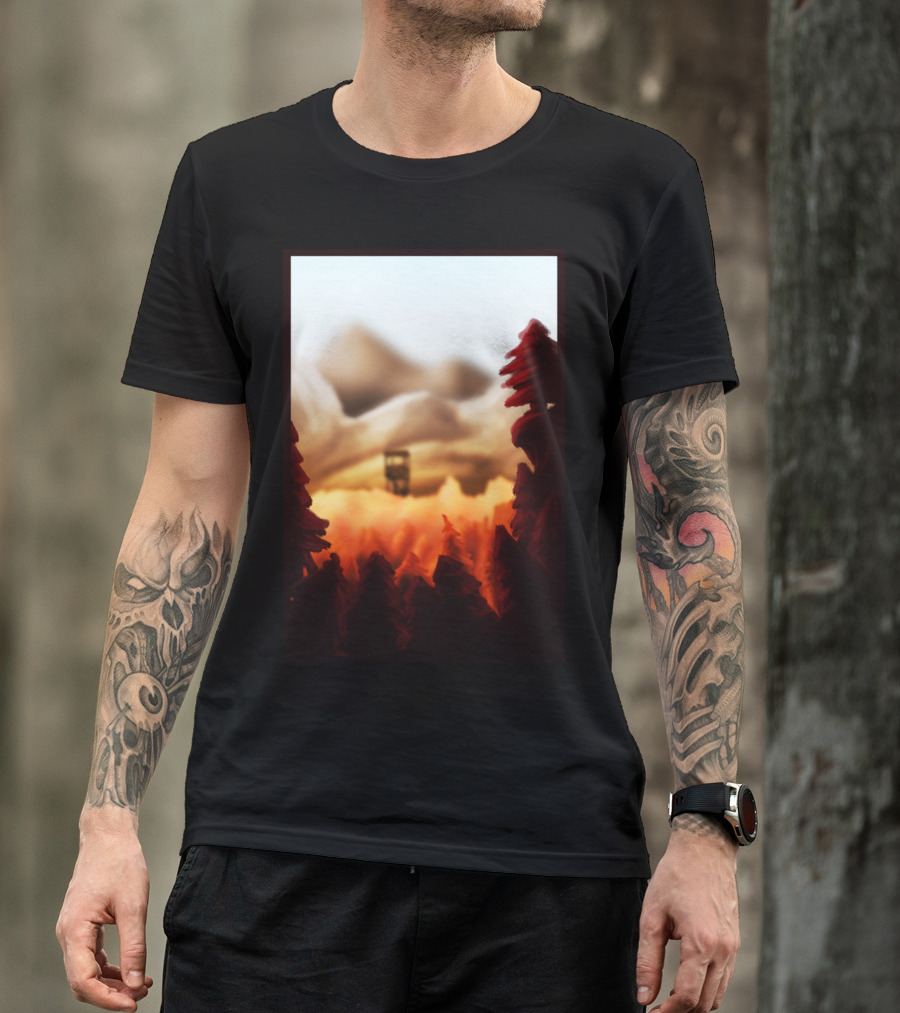 Fall Forest Scenic Mountain View Tower T-Shirt