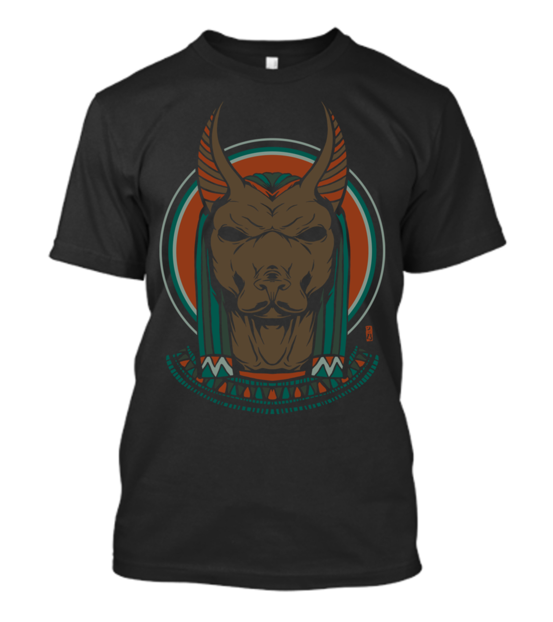 Anubis Egyptian Jackal Head With Ornate Headdress T-Shirt