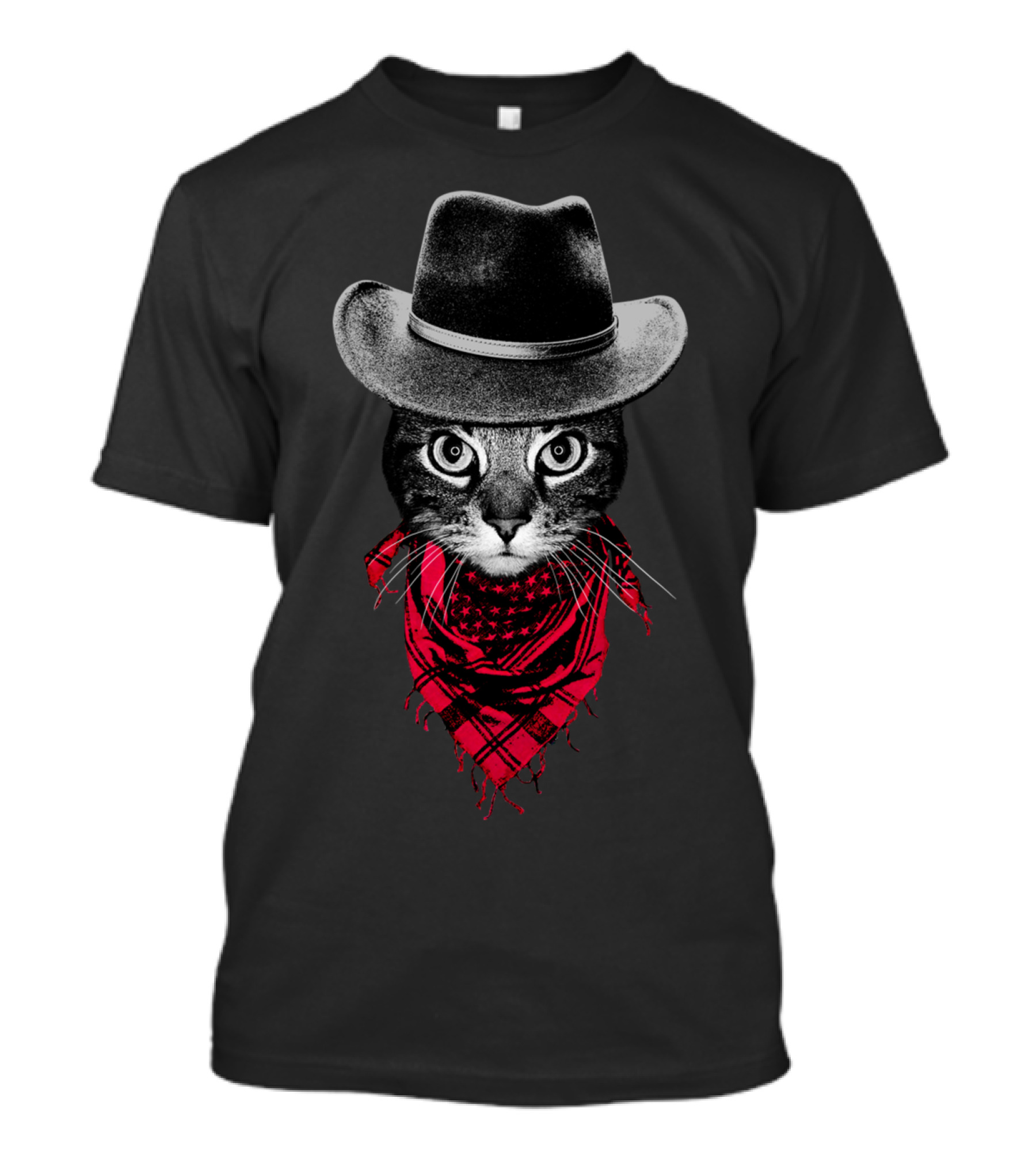 Cowboy Cat With Hat And Bandana T-Shirt