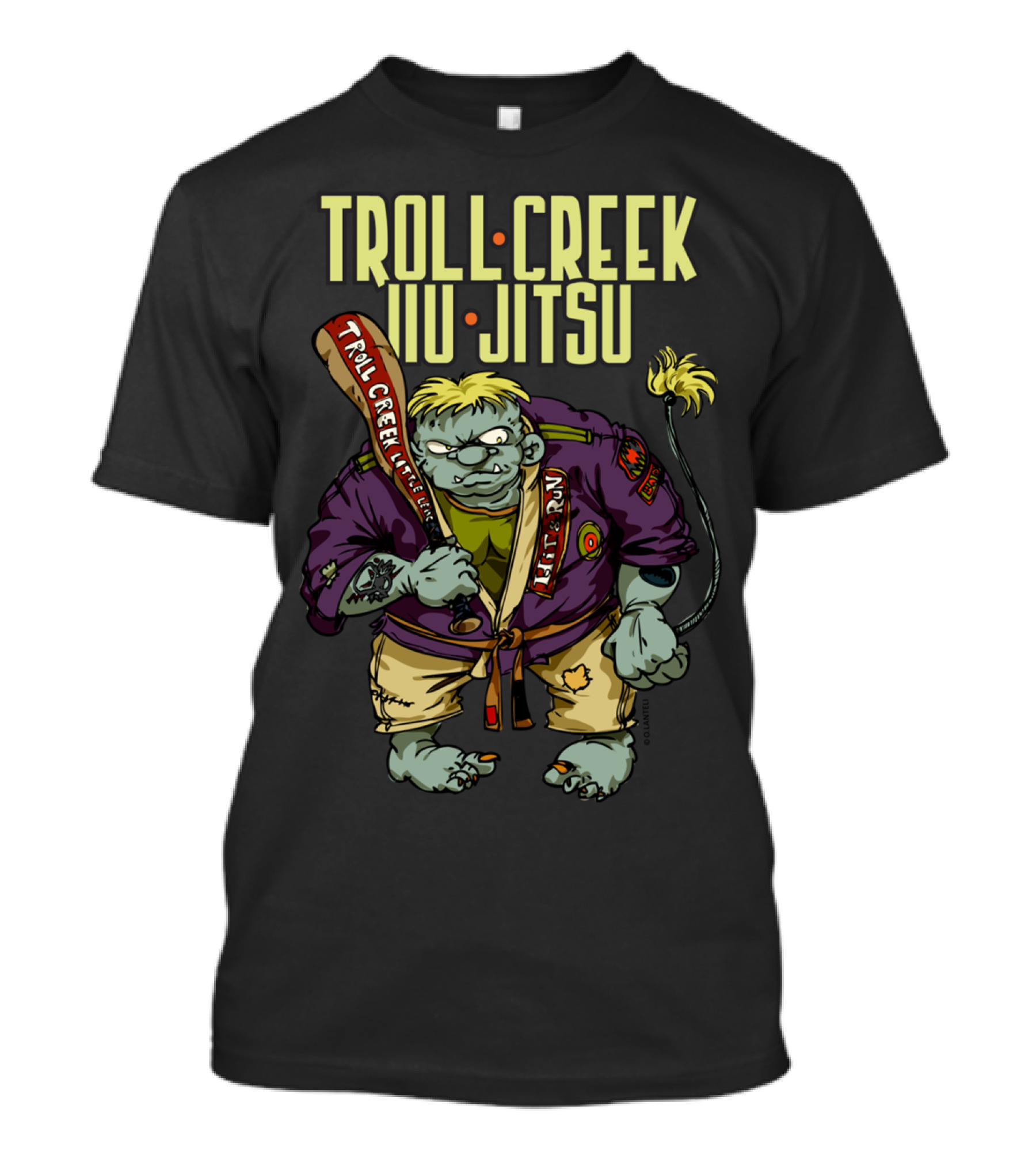 Bonecrusher Troll Creek Jiu Jitsu Brown Belt Troll T-Shirt