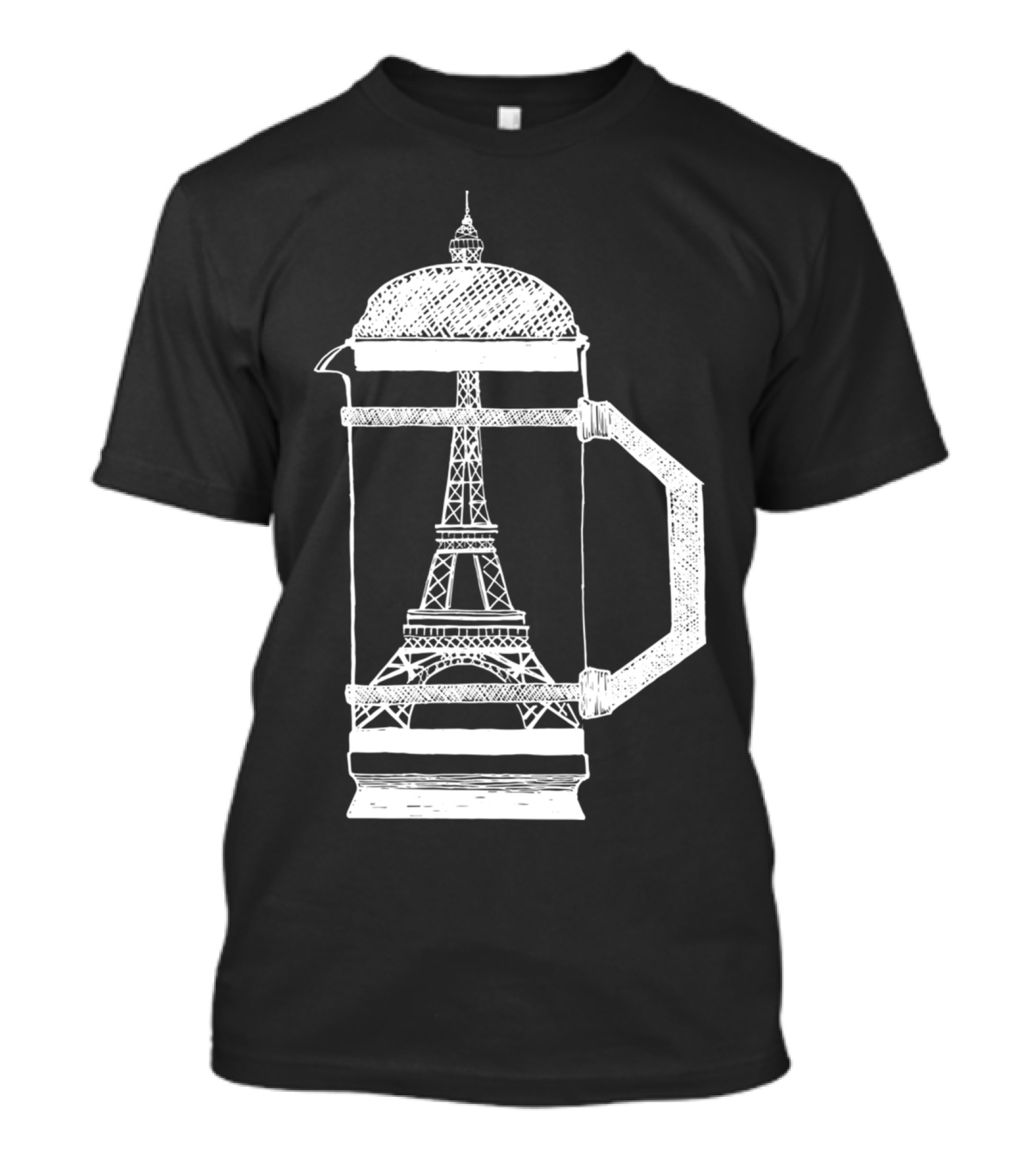 Eiffel Tower French Press T-Shirt