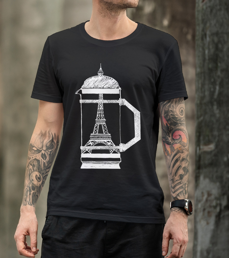Eiffel Tower French Press T-Shirt