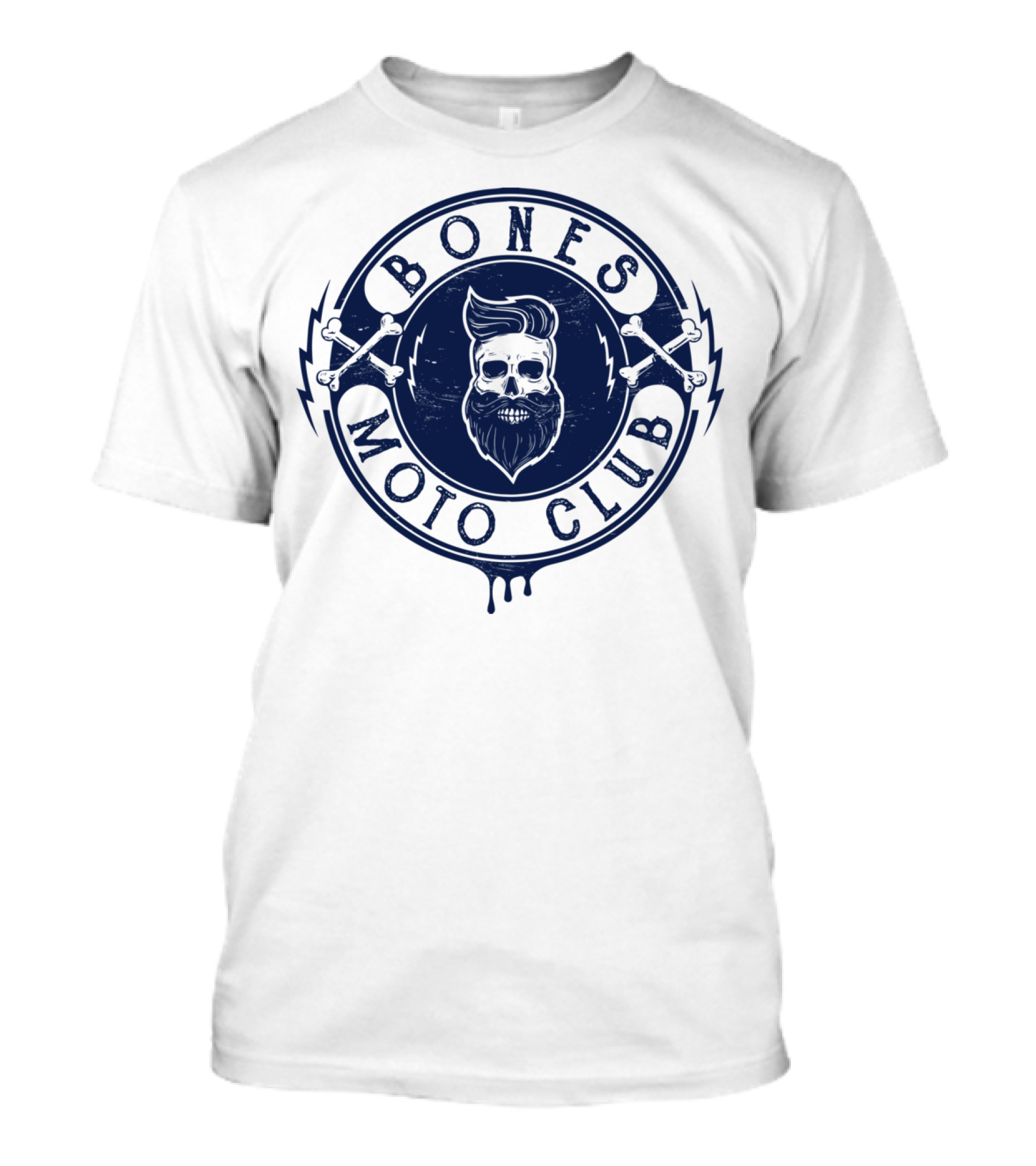 Bones Moto Club Skull And Crossbones Emblem T-Shirt