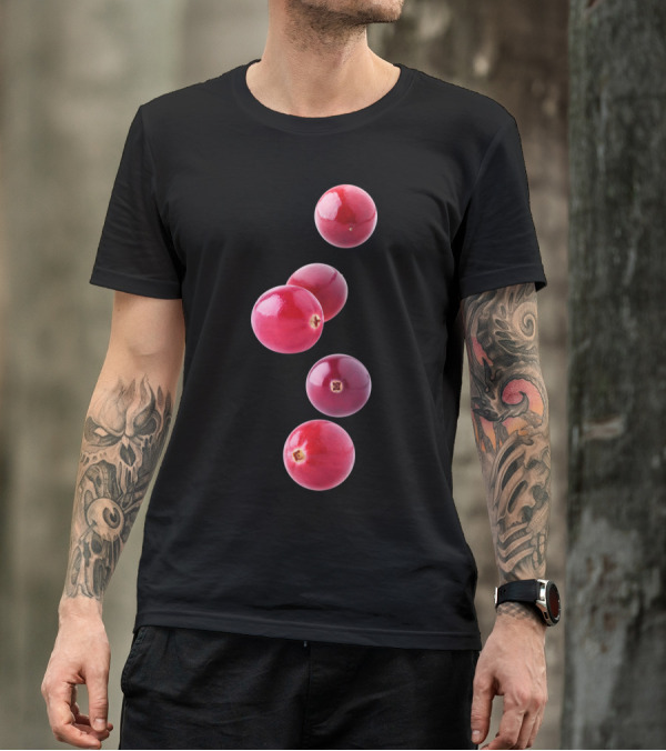 Falling Cranberries Sti Natural Red Fruits T-Shirt