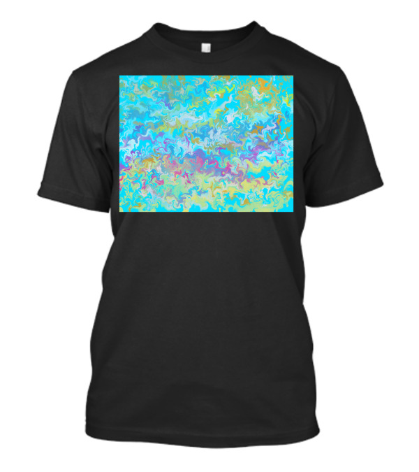 Beach Marble Abstract Multicolor Swirl T-Shirt