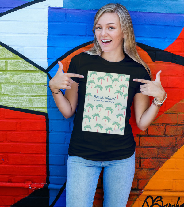 Beach Please Palm Tree T-Shirt