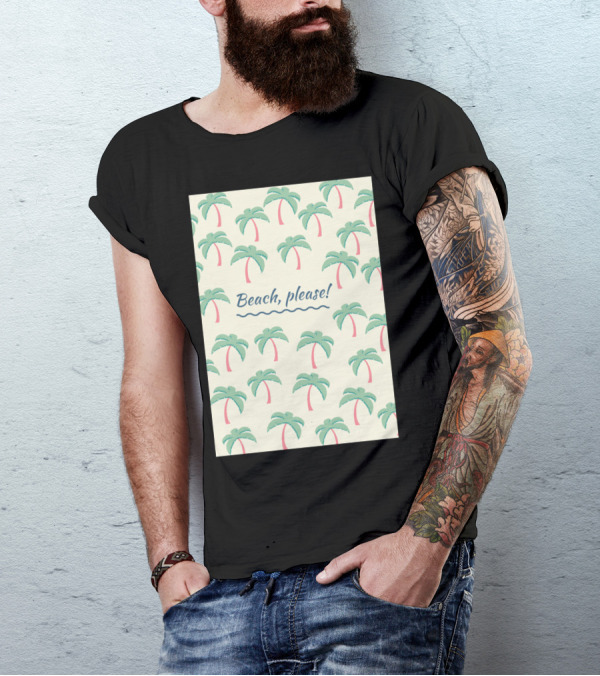 Beach Please Palm Tree T-Shirt