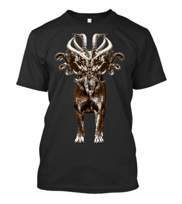 Dog Body Monster Horned Hybrid Creature T-Shirt