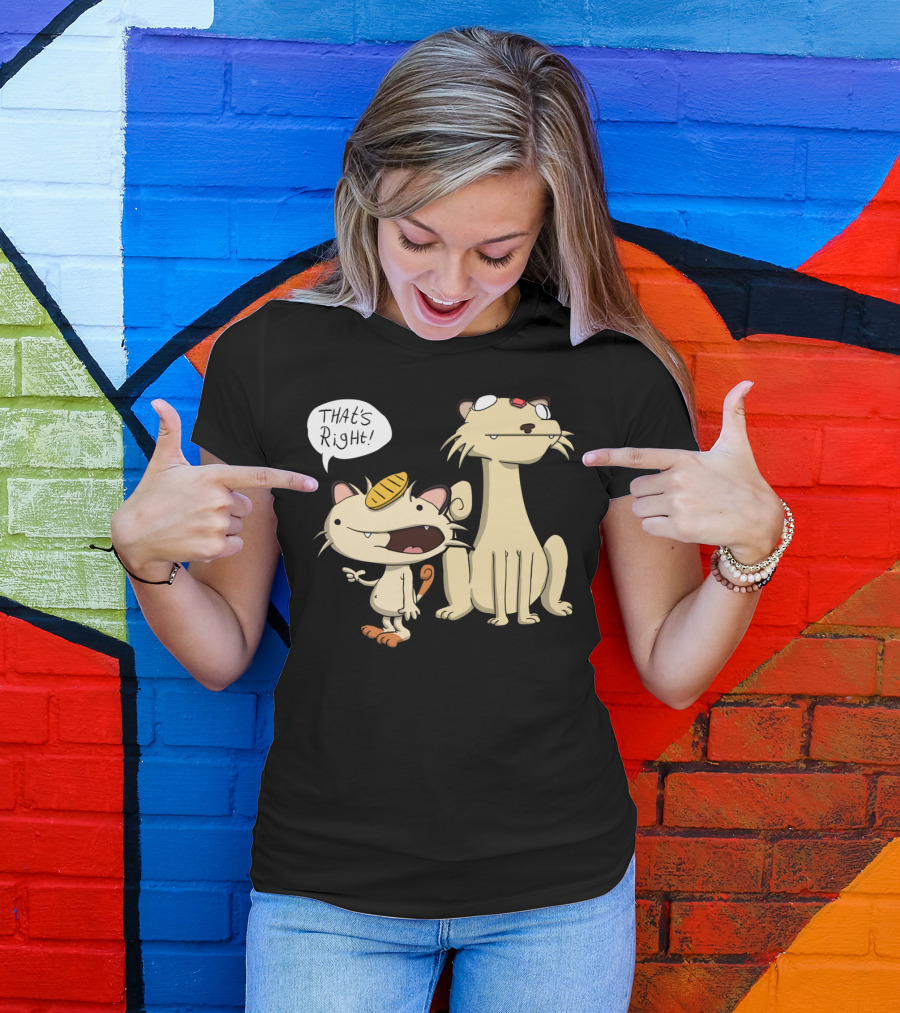 That's Right Talking Cats Meowth And Persian T-Shirt
