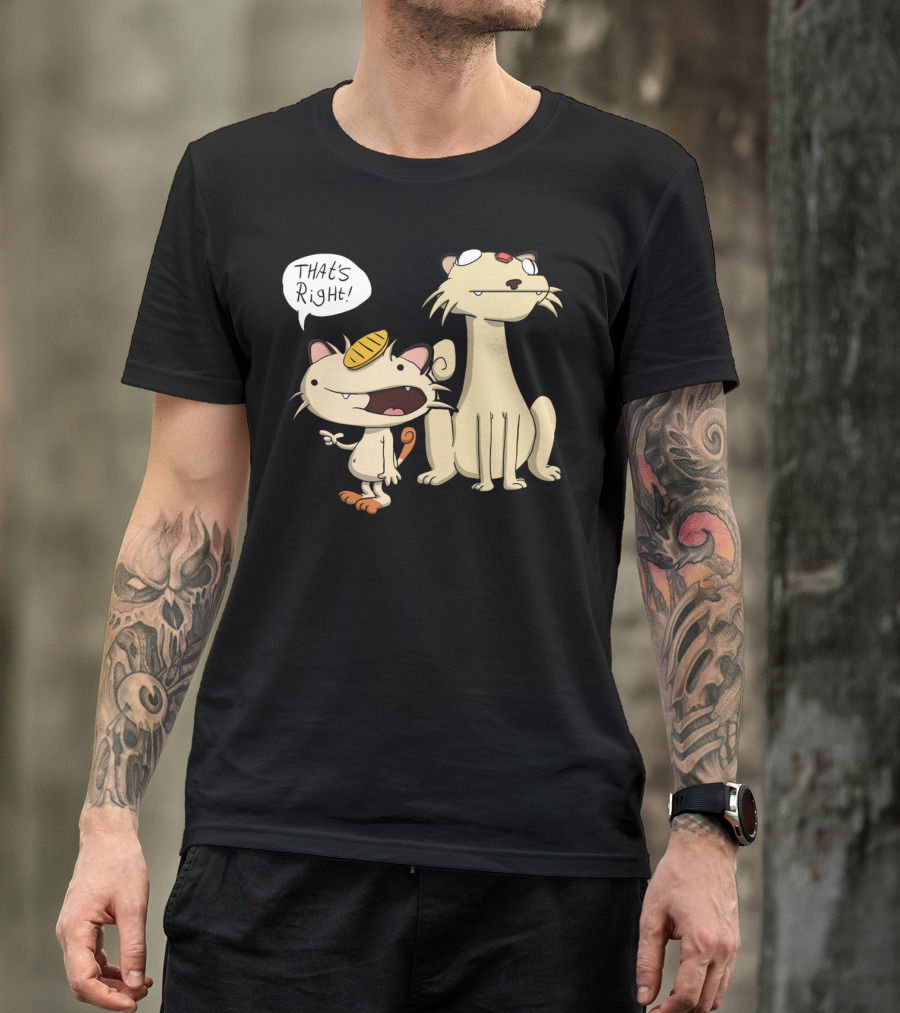 That's Right Talking Cats Meowth And Persian T-Shirt