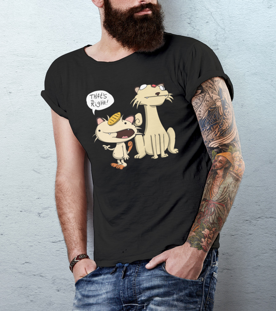 That's Right Talking Cats Meowth And Persian T-Shirt